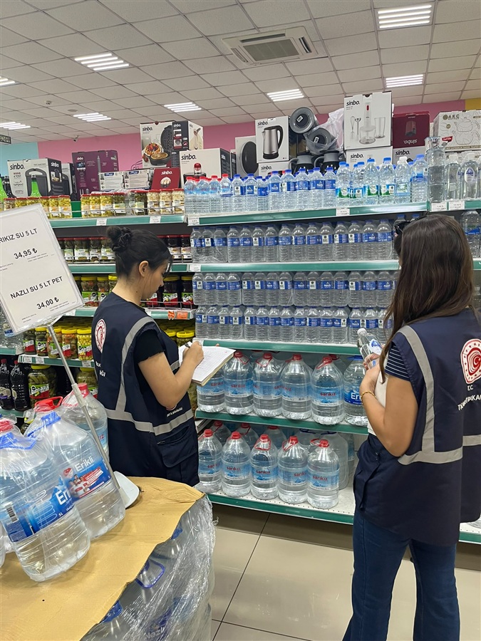 Marketlerde Su ve Soda Ürünlerine Yönelik Denetim Yapıldı.
